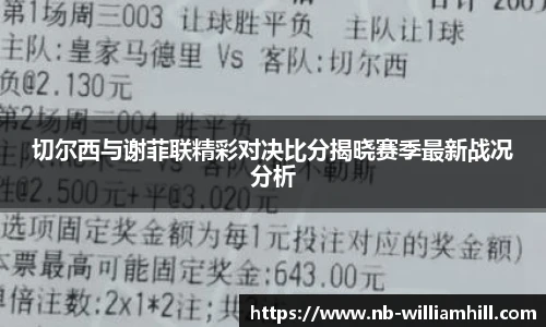 切尔西与谢菲联精彩对决比分揭晓赛季最新战况分析